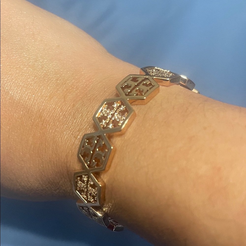 Tory Burch Gold Hexagon Bracelet